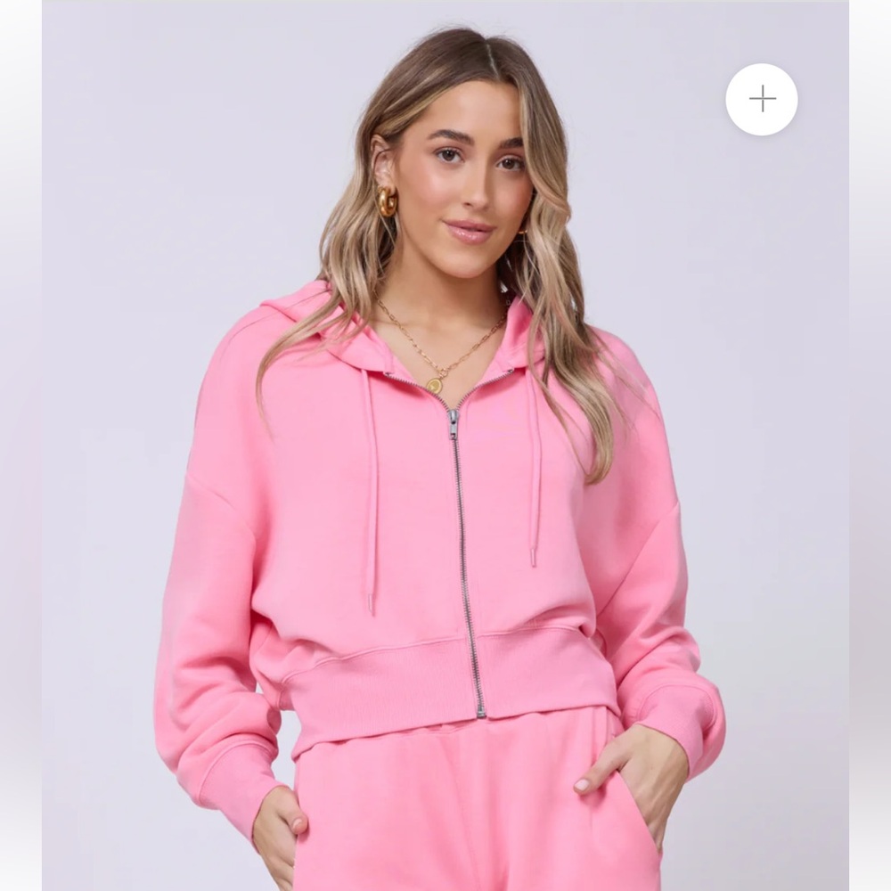 NWT-Vintage Havana Costal Coral Cloud Fleece zip up